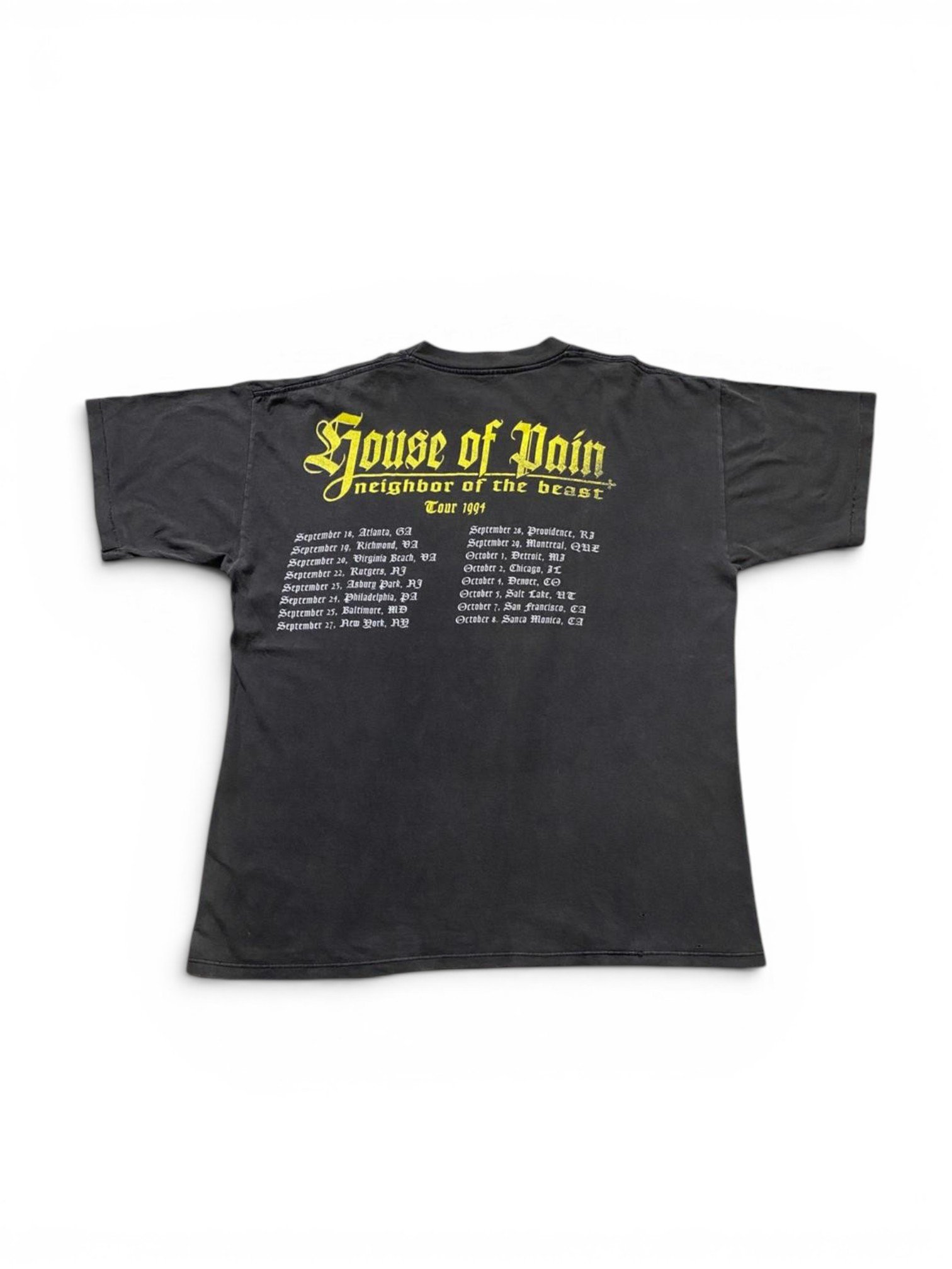 1994 House Of Pain - Neighboor Of The Beast Tour T-Shirt - Image 2
