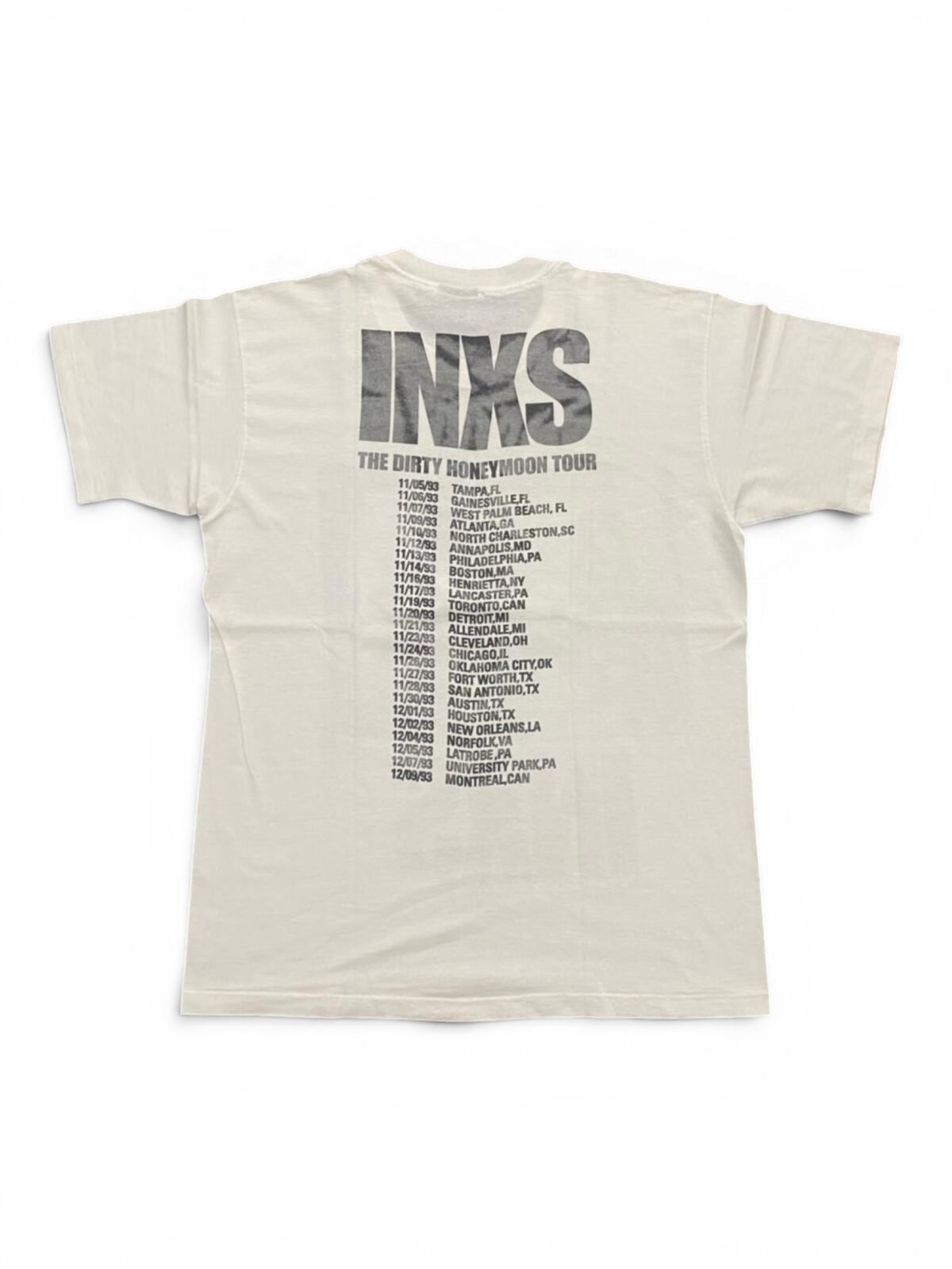 1993 Inxs - The Dirty Honeymoon Tour T-Shirt