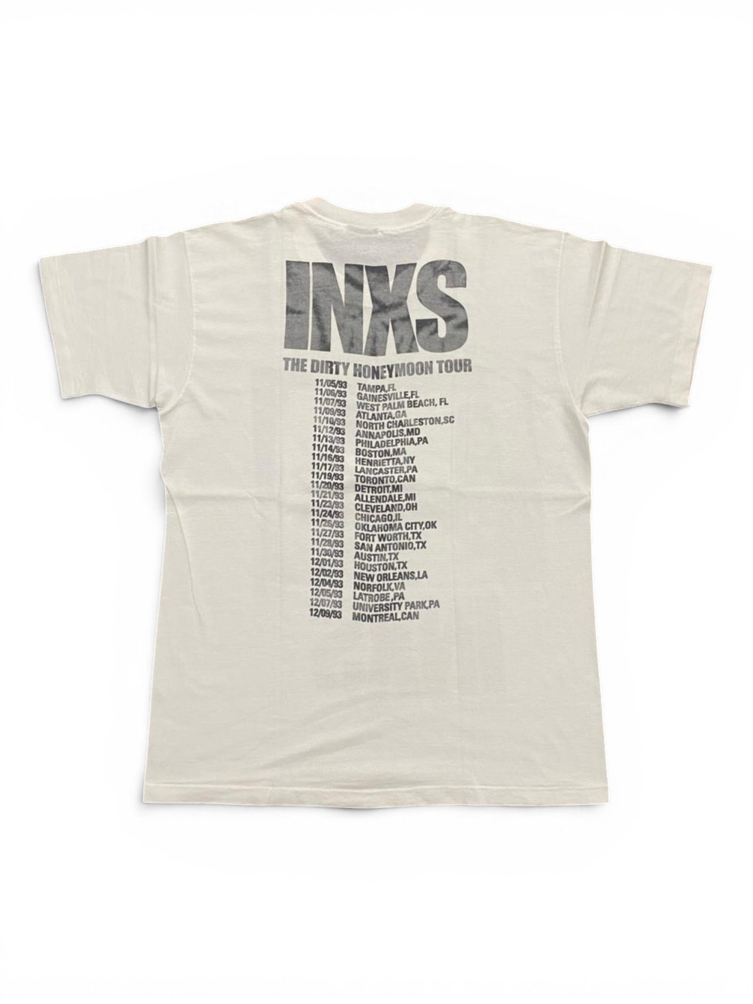 1993 Inxs - The Dirty Honeymoon Tour T-Shirt - Image 2