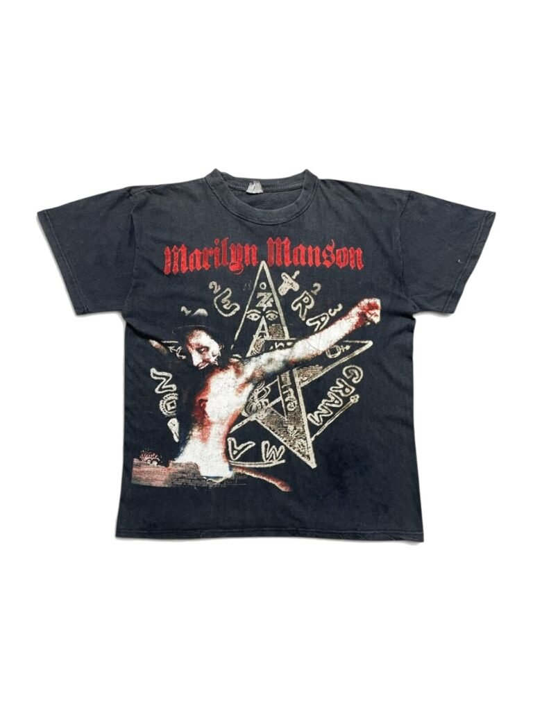90s Marilyn Manson - Holly wood Pentagram Boot T-Shirt