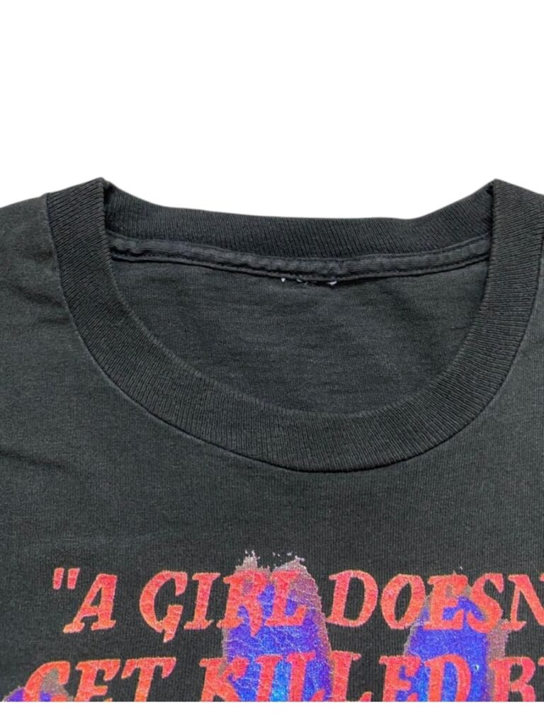 1991 My Life With The Thrill Kill Kult - A Girl Doesn’t Get Killed By A Make-Believe Lover… “cuz it’s hot” tour T-Shirt