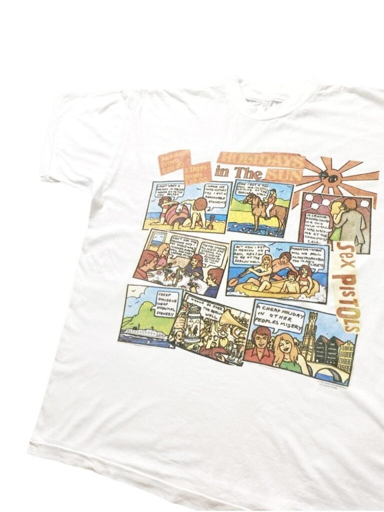 1991 Sex Pistols - Holiday In The Sun ©️jamie reid design