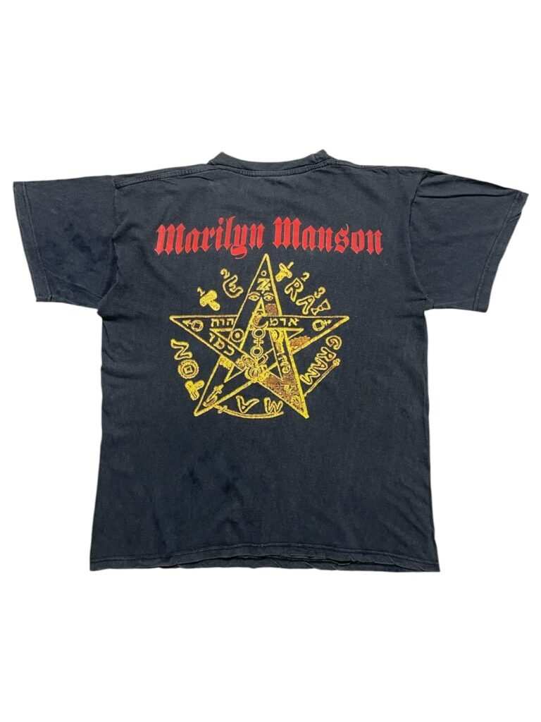 90s Marilyn Manson - Holly wood Pentagram Boot T-Shirt