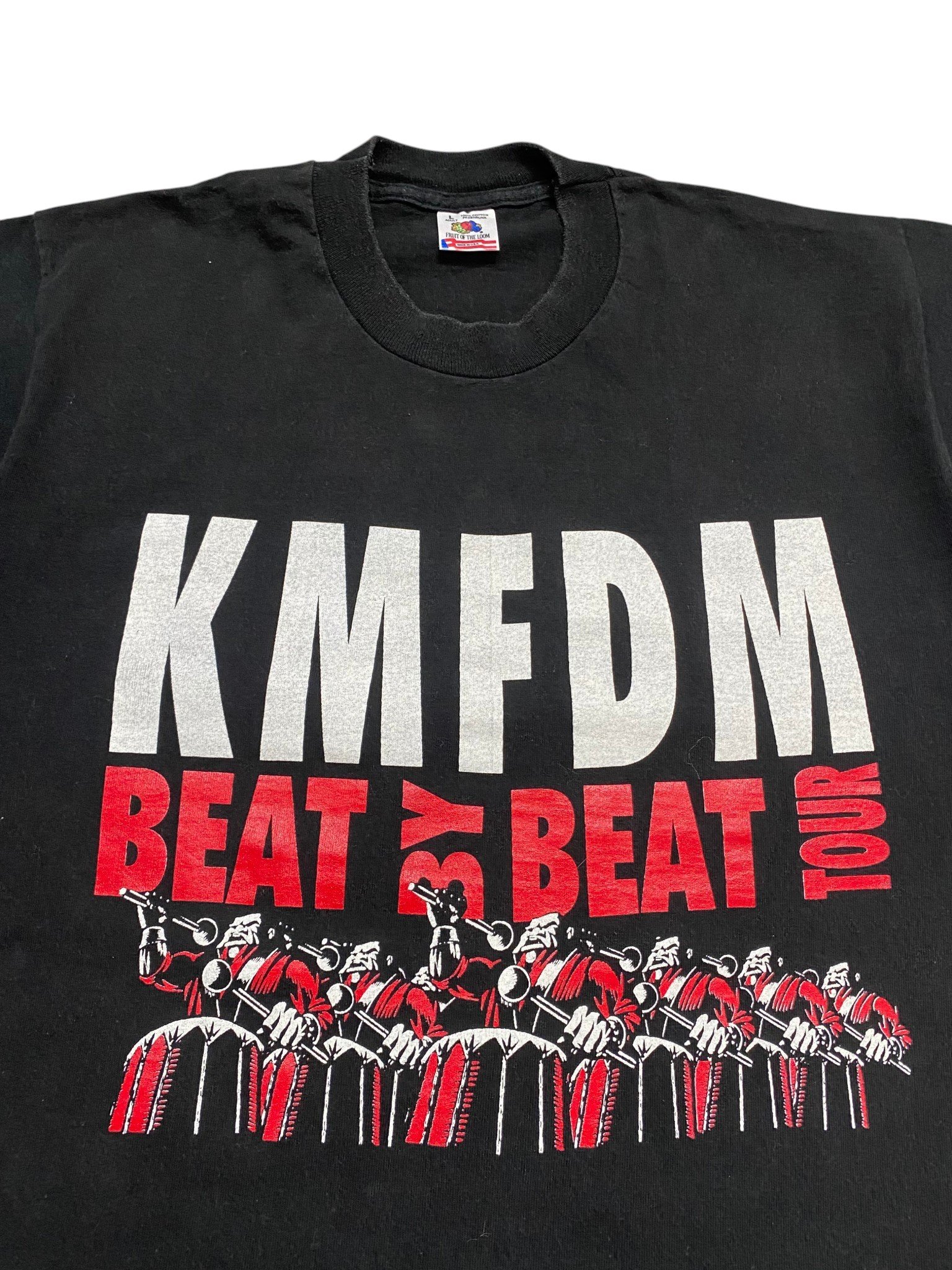 1995 KMFDM - Beat By Beat, RIP The System Tour T-Shirt - Image 4