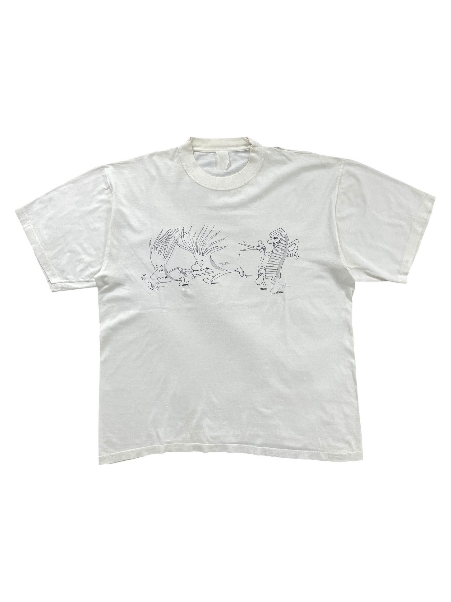 90s Hairdresser Funny Parody T-shirt - Image 1