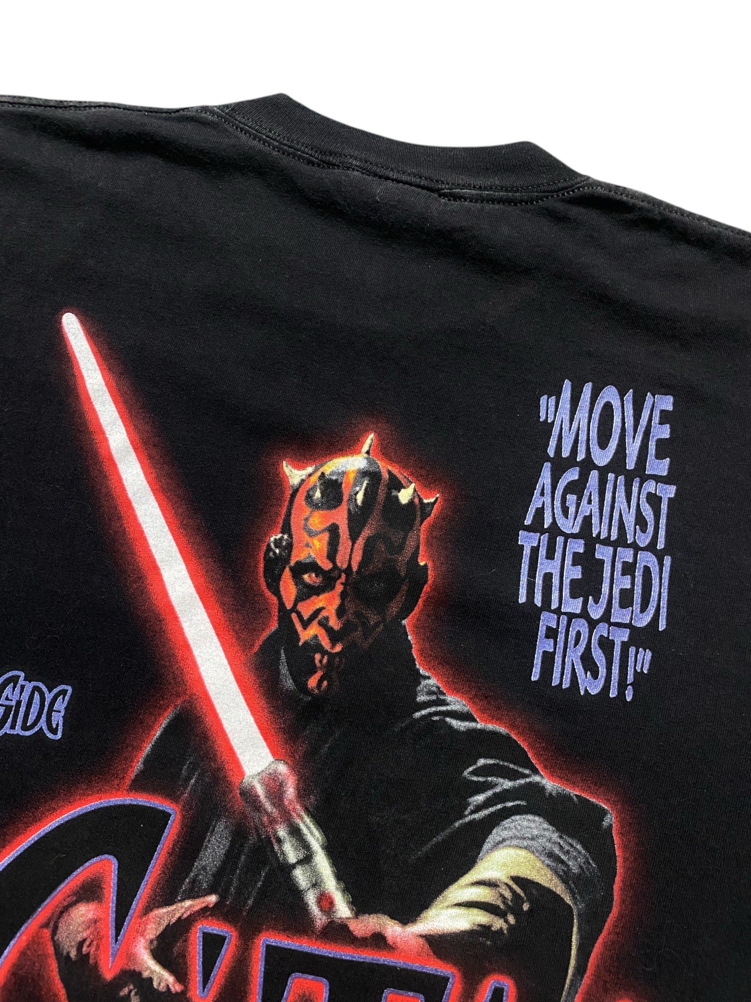 1999 Star Wars Episode 1 Jedi vs Sith Two-Sided AOP T-Shirt - Image 6