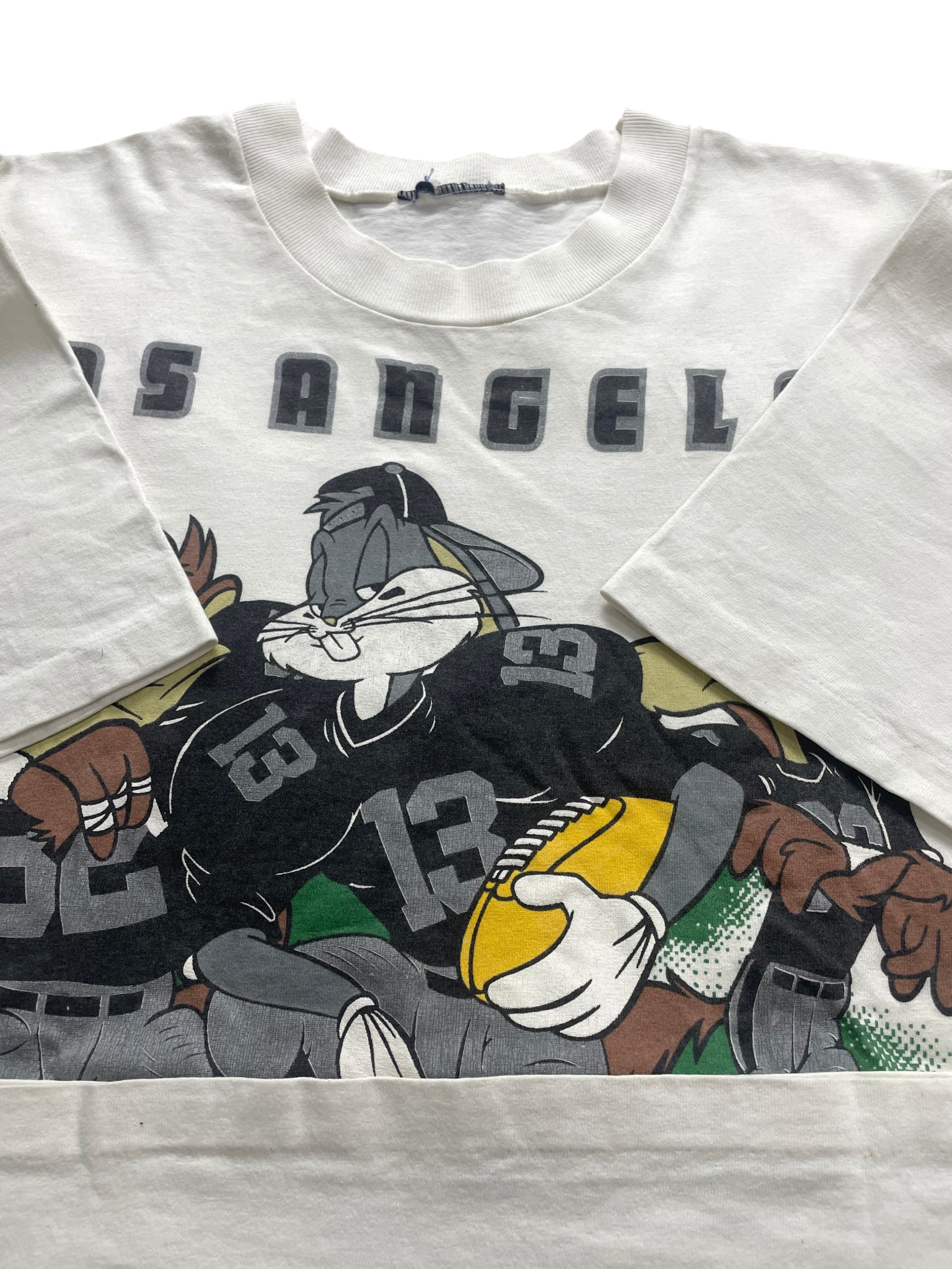 1993 NFL Warner Bros LA Raiders Looney Tunes T-Shirt - Image 3
