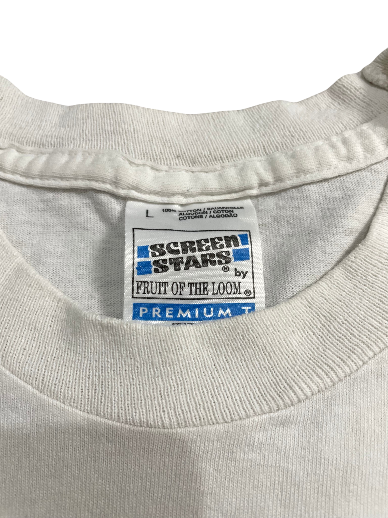 90s Bottled Harp Beer Eye Chart Promo T-Shirt - Image 3