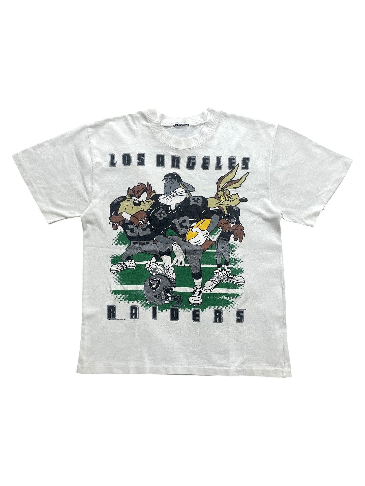 1993 NFL Warner Bros LA Raiders Looney Tunes T-Shirt - Image 1