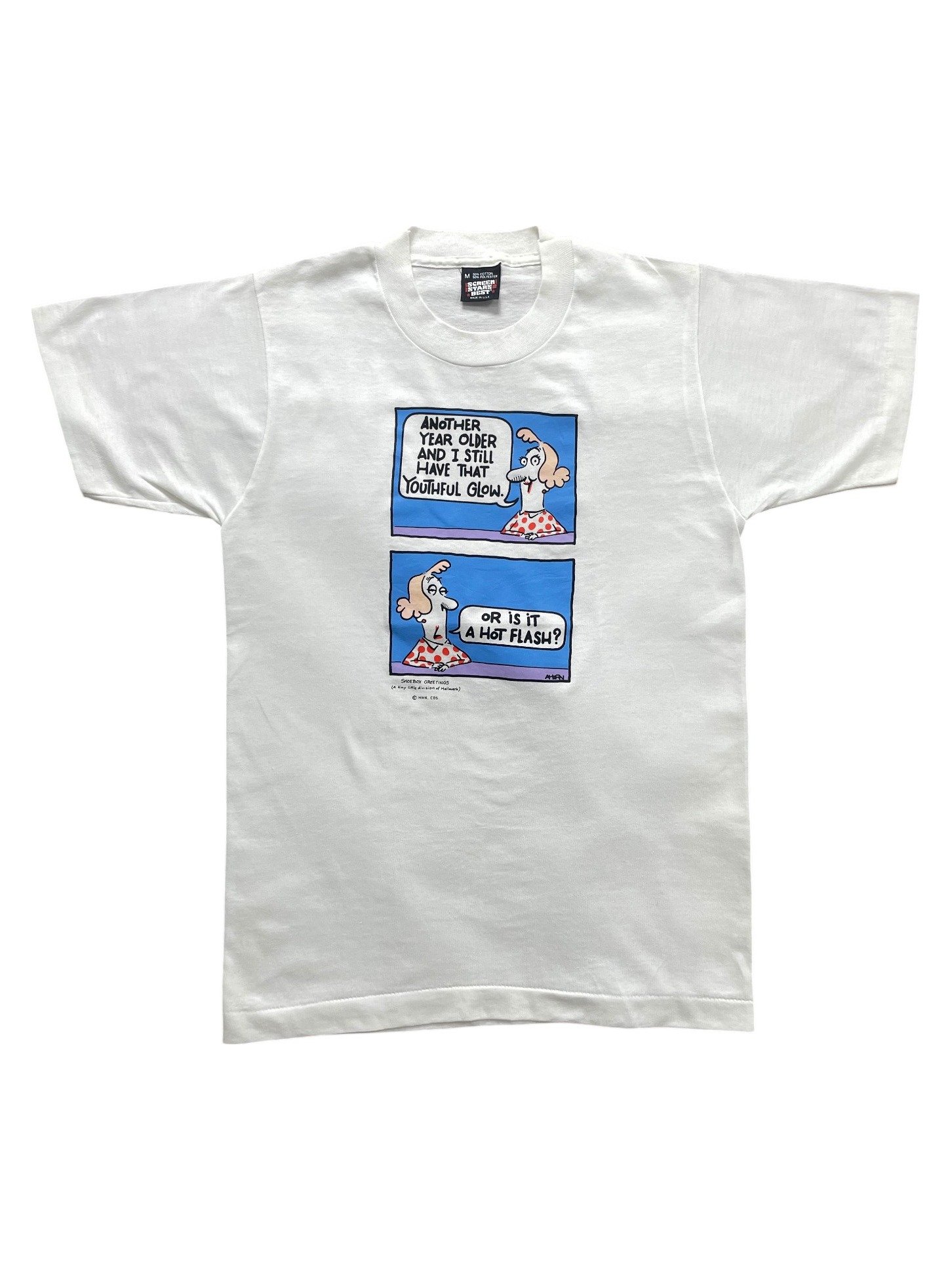 1993 Shoebox Greetings Hallmark Ahern Comic Strip Hot Flash T-Shirt - Image 1
