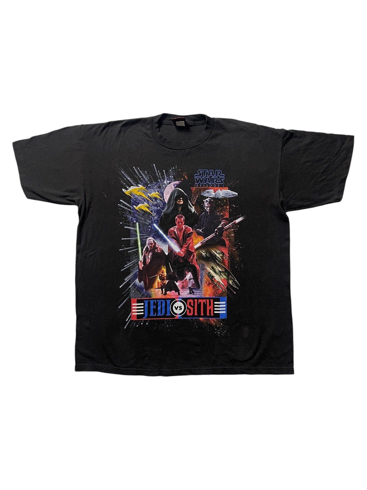 90s Star Wars 1 Jedi vs Sith T-shirt - Image 1