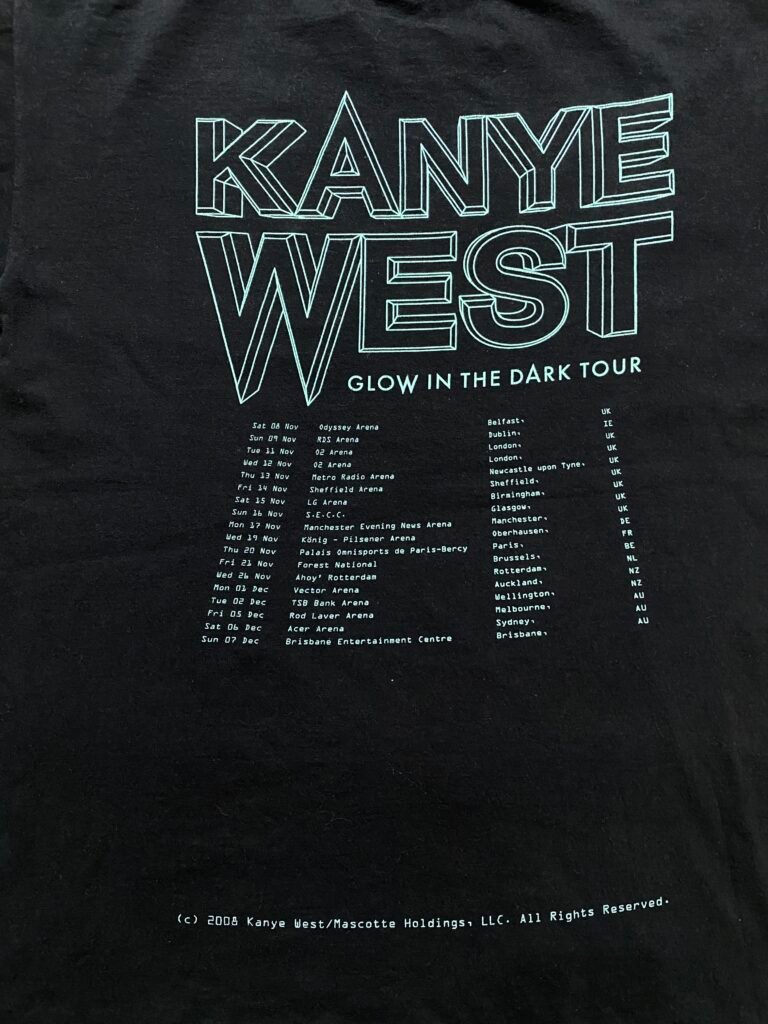 2008 Kanye West - Glow In The Dark Tour T-Shirt