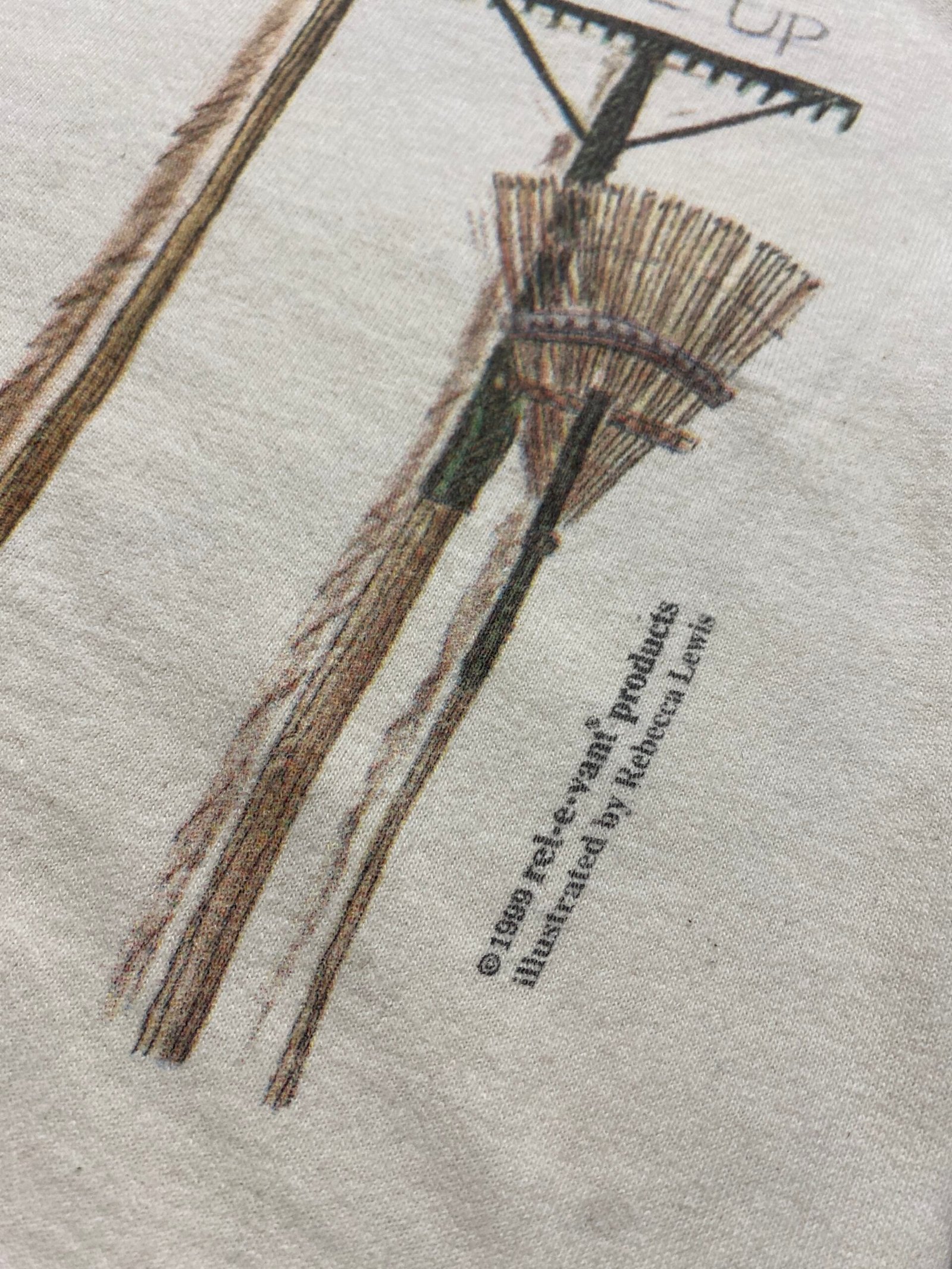 1999 Garden Tools Ilustrated By Rebecca Lewis T-Shirt - Image 3