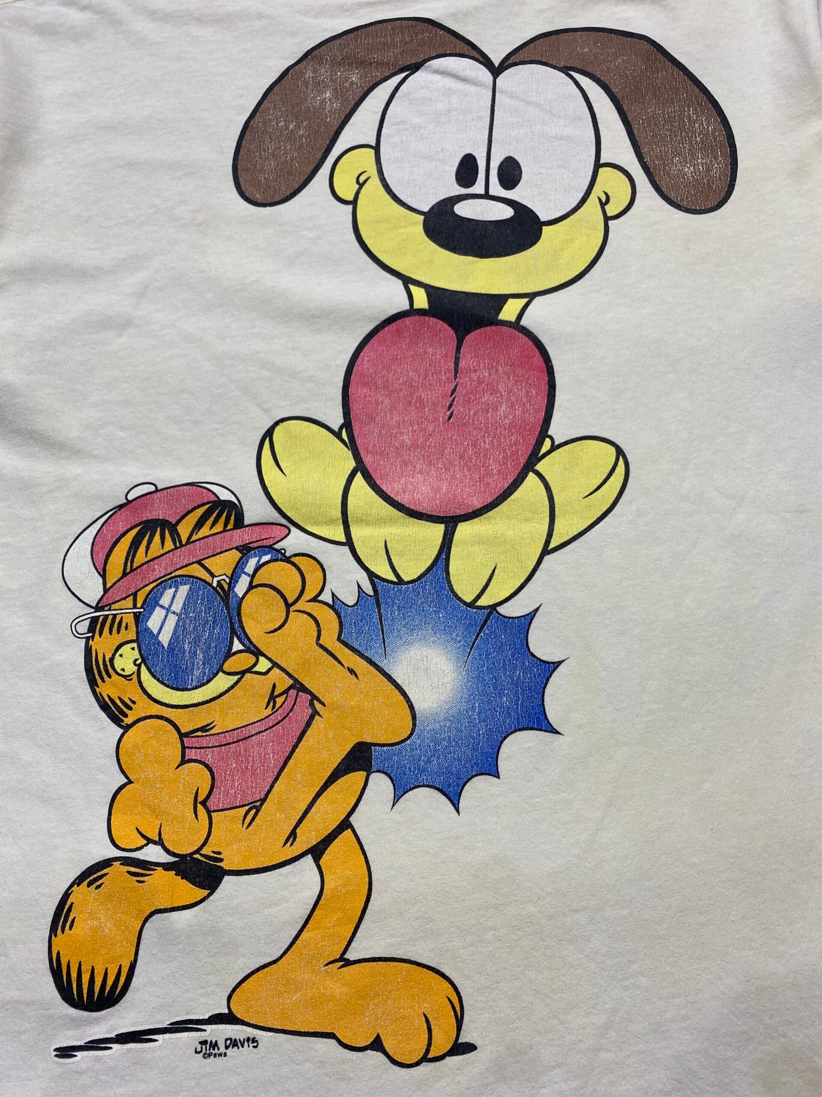 90s Garfield Paws - Jim Davis Cartoon T-Shirt - Image 8