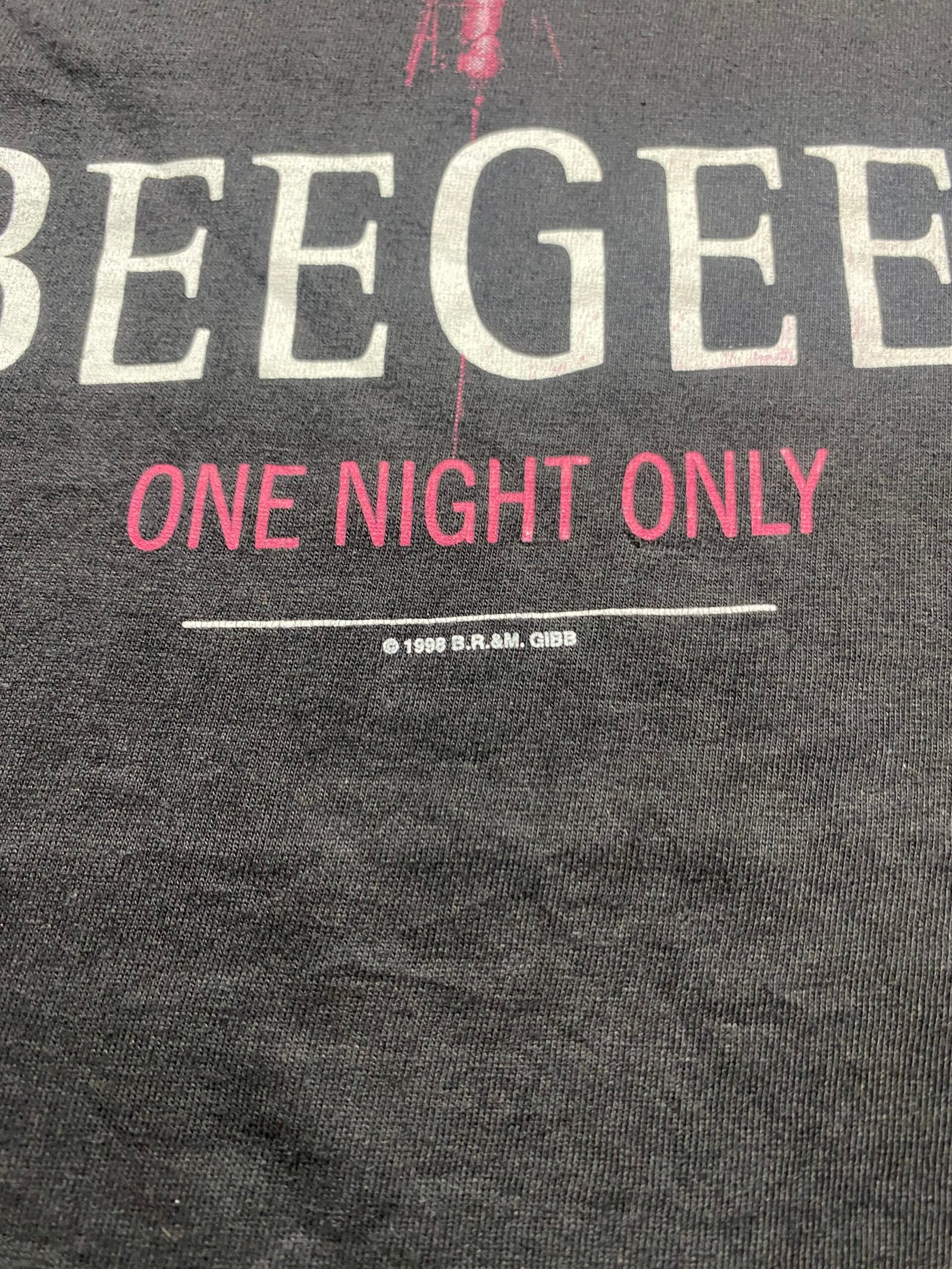 Vintage 1998 Bee Gees - One Night Only T-Shirt - Image 3