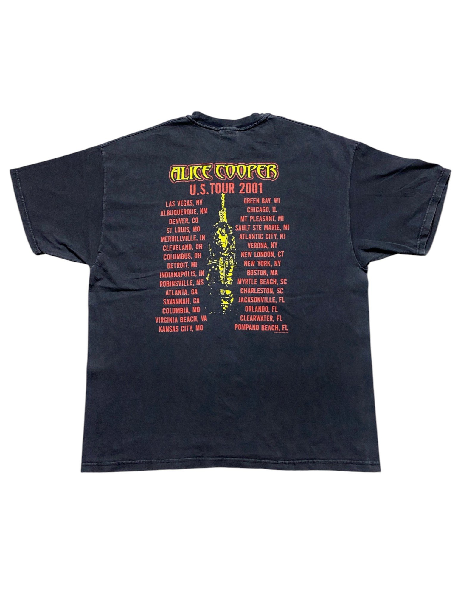 Vintage 2001 Alice Cooper - US Tour T-Shirt - Image 2