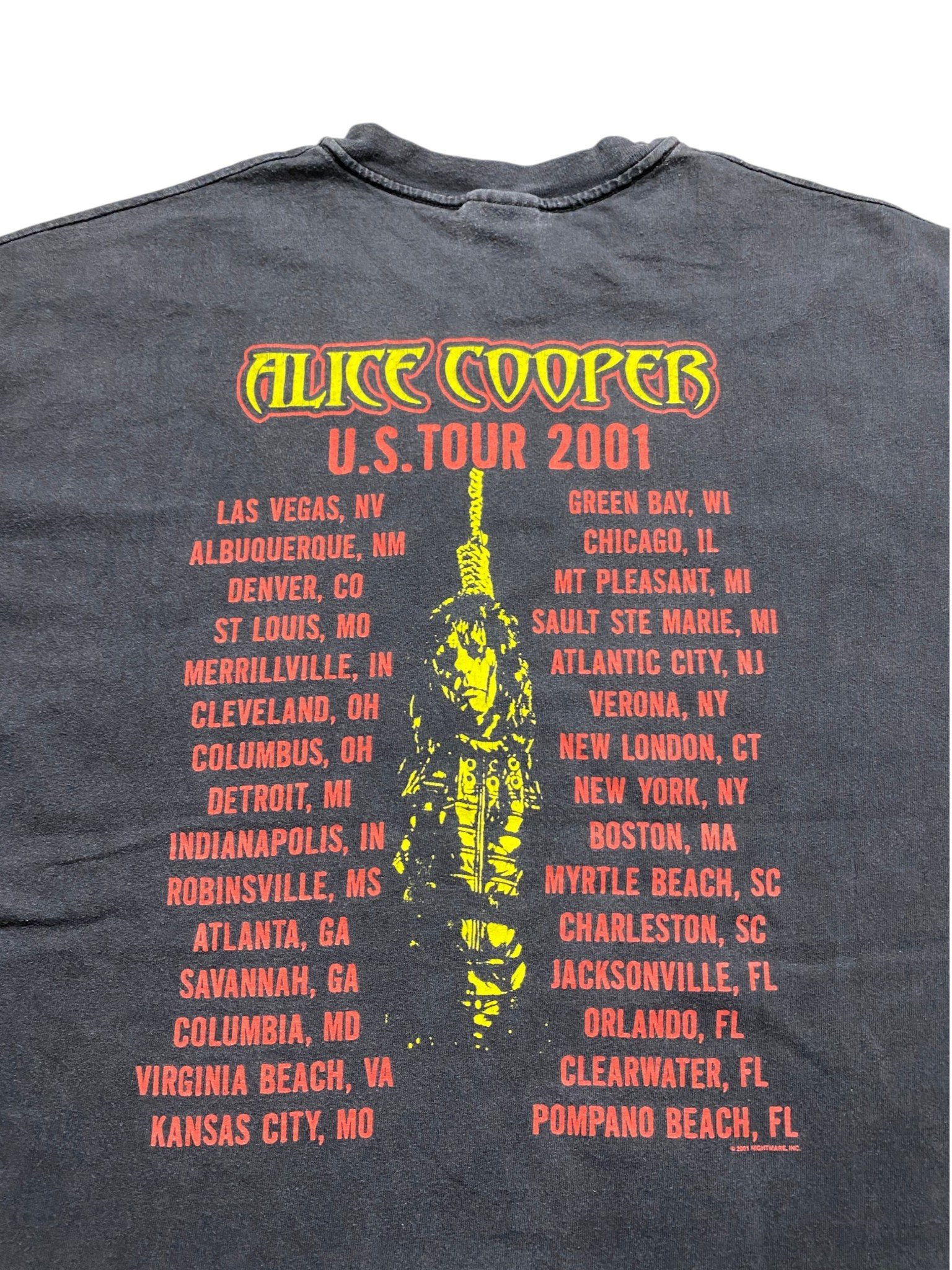 Vintage 2001 Alice Cooper - US Tour T-Shirt - Image 4