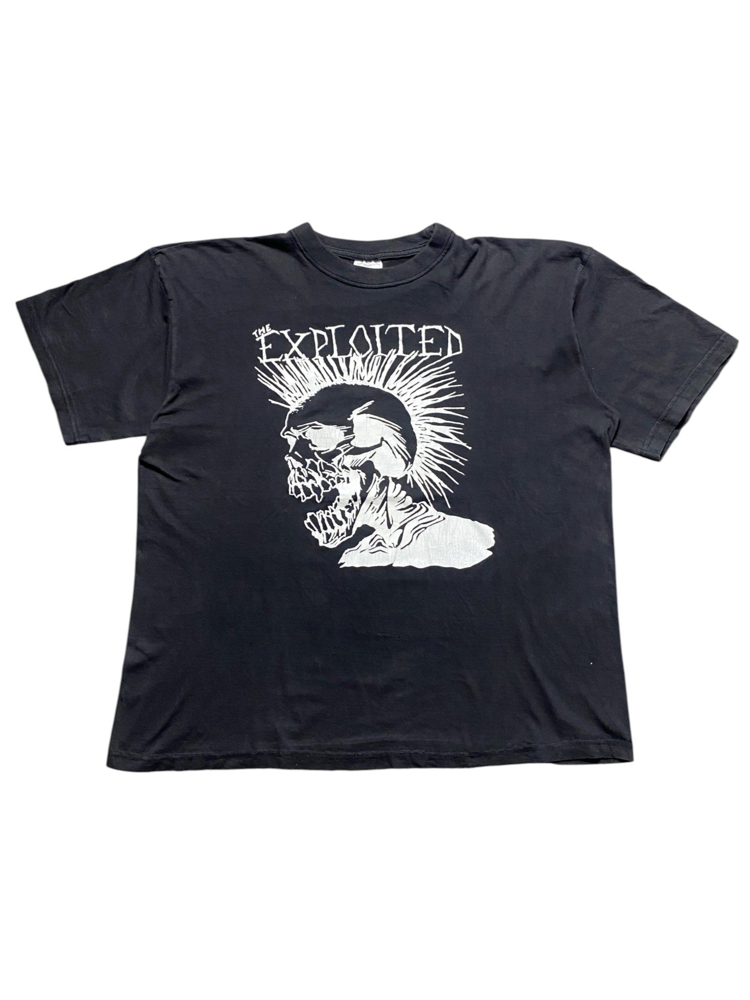 Vintage Late 90s / Early 00s The Exploited - Mohawk Skull T-Shirt - Image 1