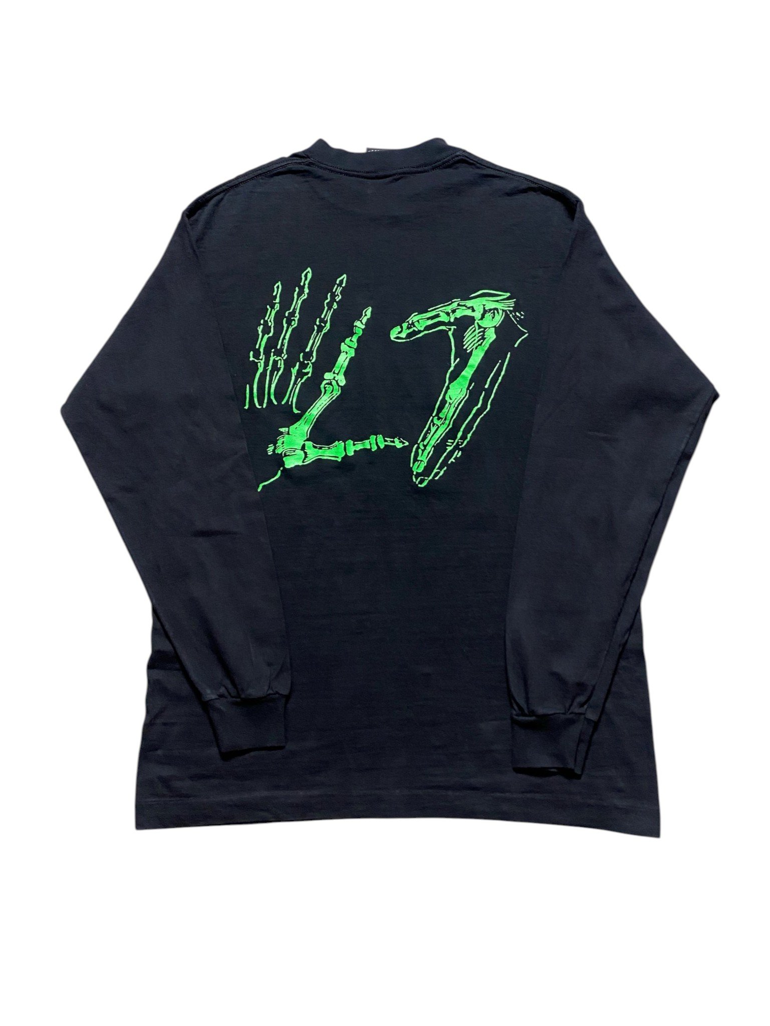 Vintage 90s L7 - Smell The Magic (Skeleton Hand) Longsleeve T-Shirt - Image 2