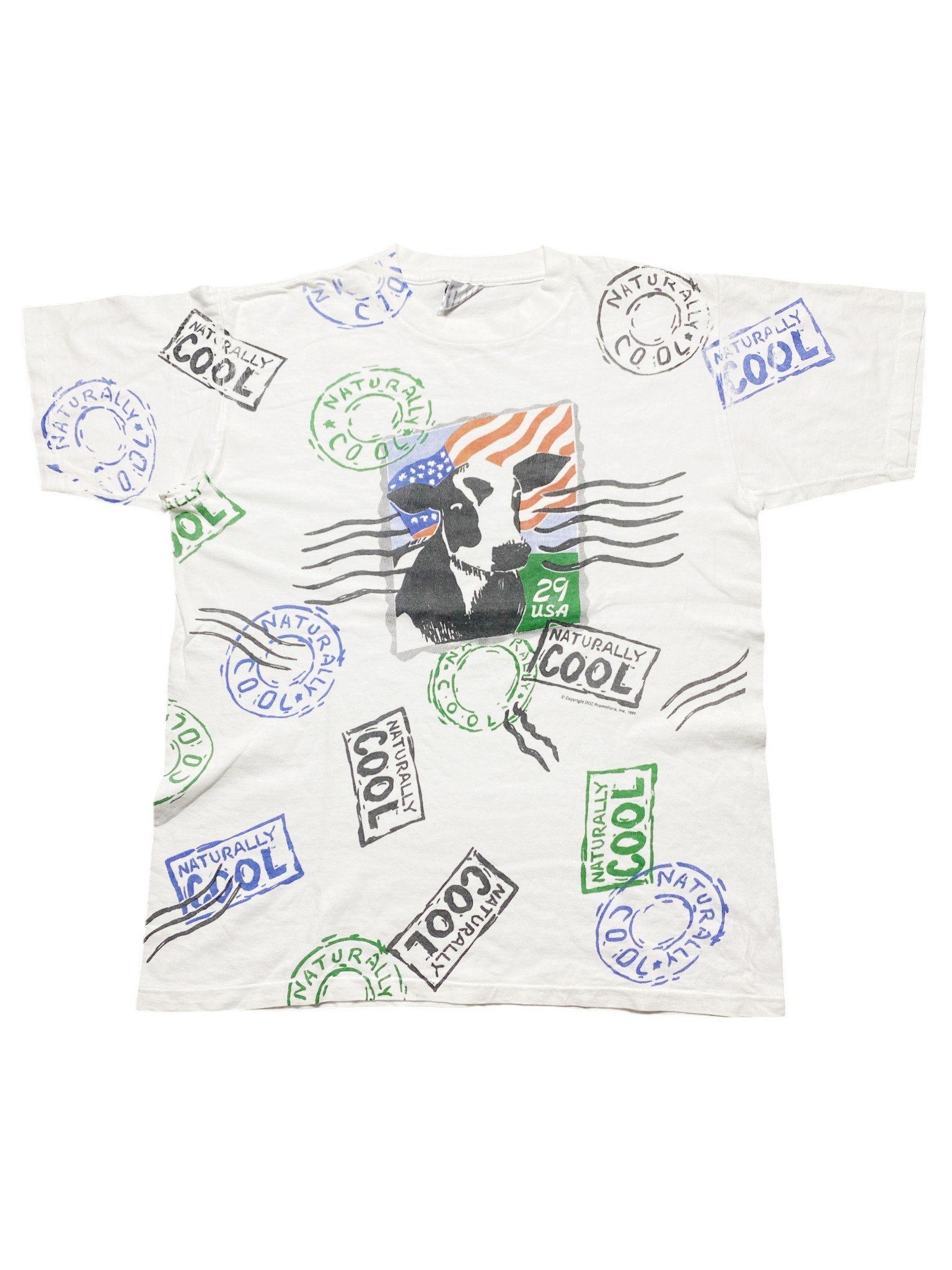 90s Cow Naturally Cool T-Shirt - Image 1