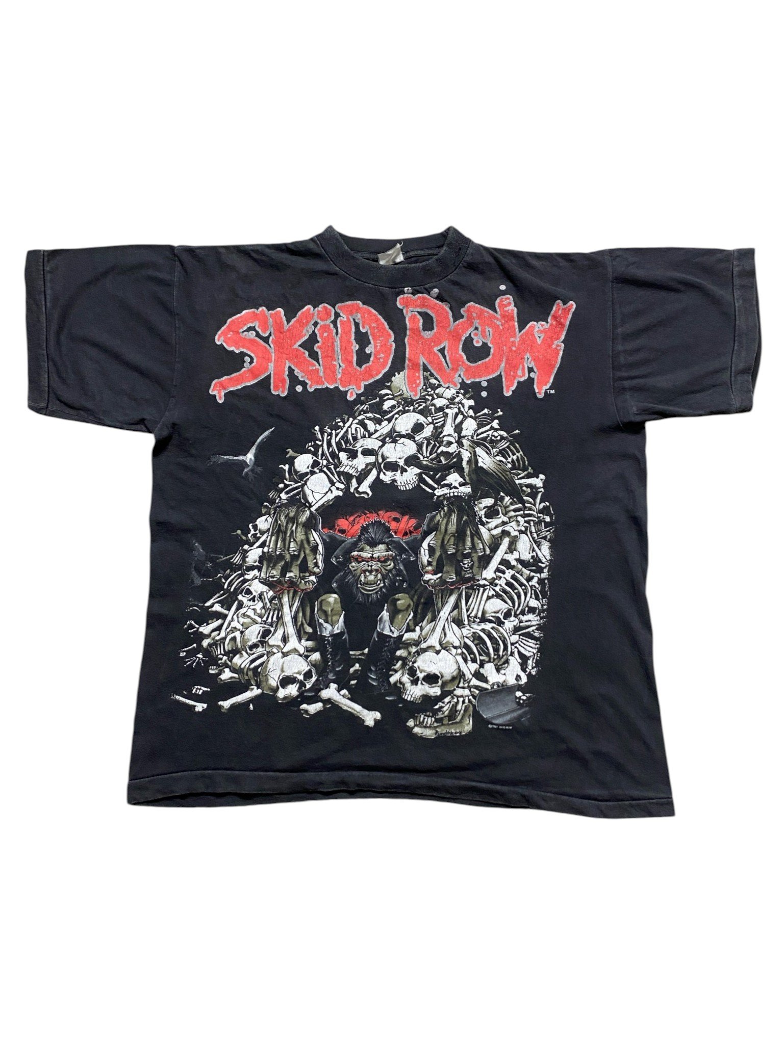 Vintage 1991 Skid Row - Slave To The Grind T-Shirt - Image 1