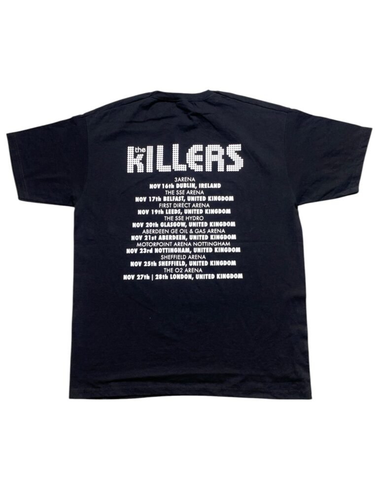 2017 The Killers Wonderful Wonderful UK Tour T-Shirt back