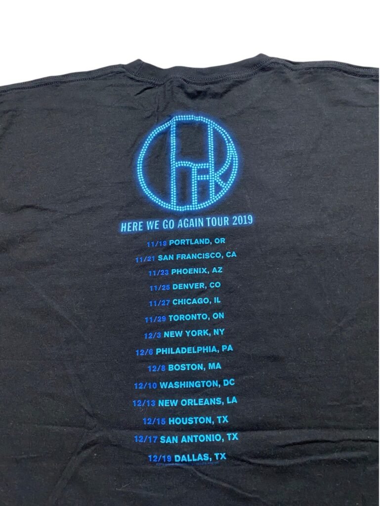 Cher Here We Go Again Tour 2019 T-Shirt back print close up