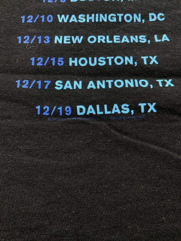 Cher Here We Go Again Tour t-shirt tour dates detail