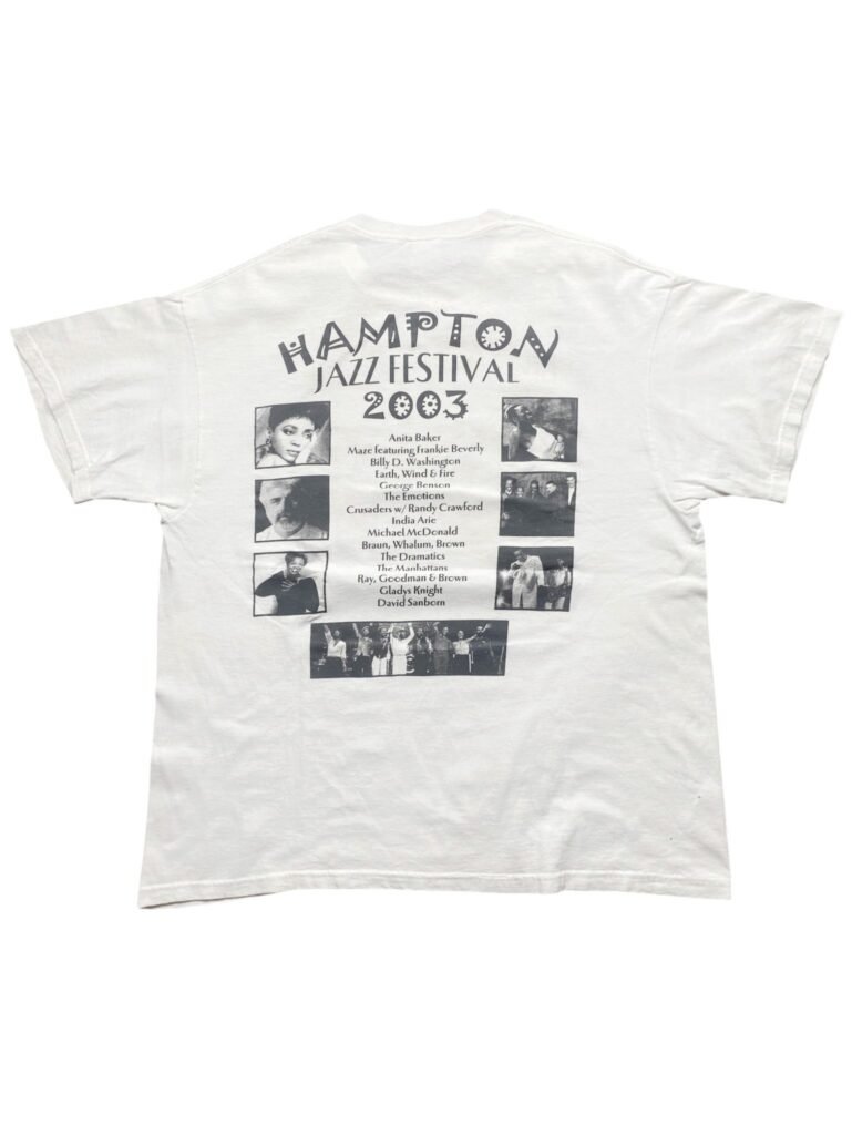 Vintage 2003 Hampton Jazz Festival T-Shirt back with lineup