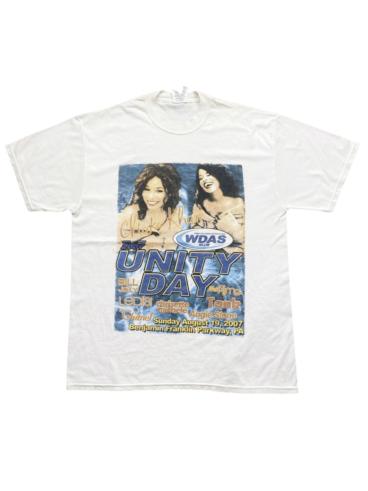 Vintage 2007 Chaka Khan WDAS Unity Day T-Shirt front