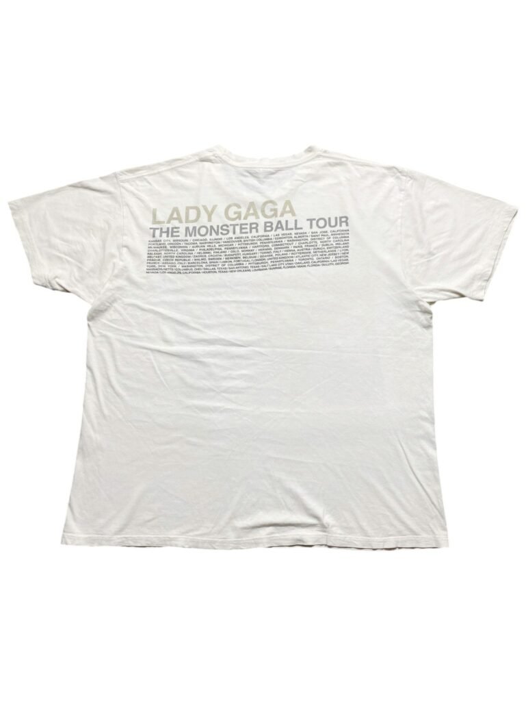 Vintage 2010 Lady Gaga The Monster Ball Tour Dance in the Dark T-Shirt back