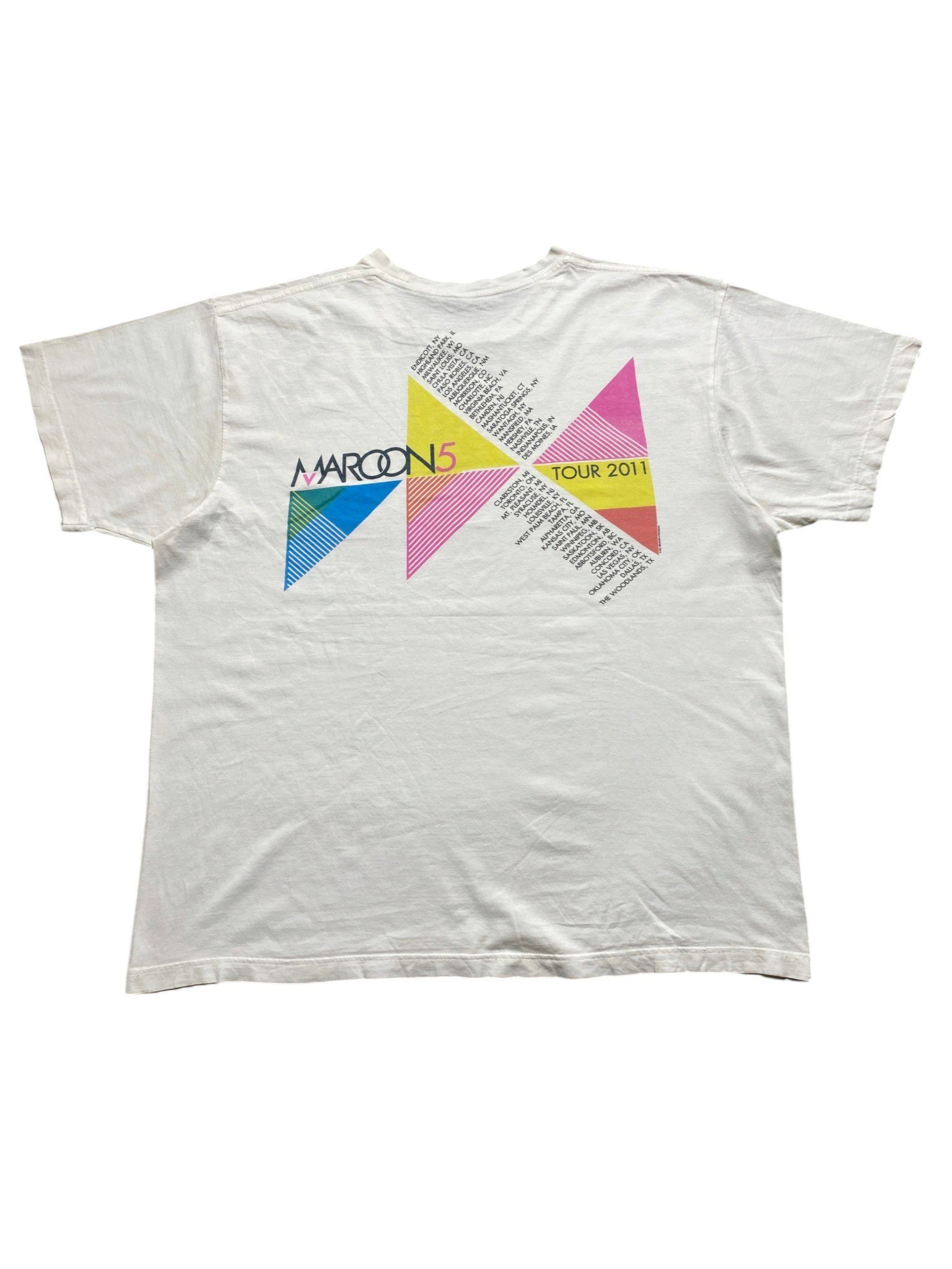 Vintage 2011 Maroon 5 Tour 2011 T-Shirt back