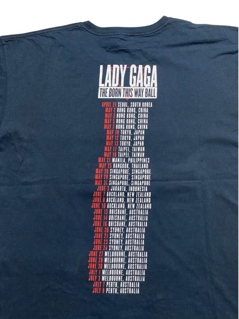 Vintage 2012 Lady Gaga The Born This Way Ball Tour T-Shirt detail 4
